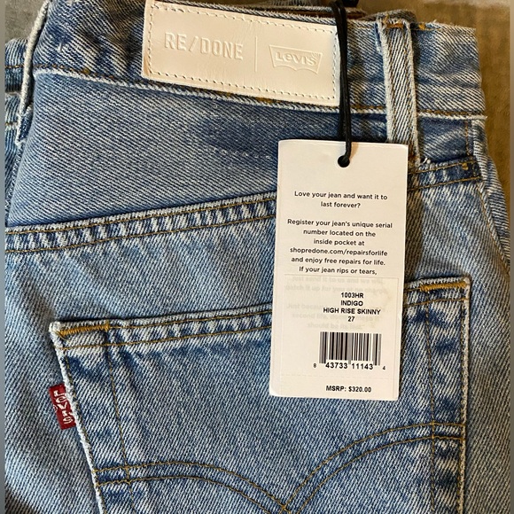 Levi’s Re-done High Rise Skinny Jean in indigo Size 27. Never worn. - Picture 5 of 15